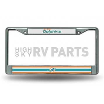 POWERDECAL License Plate Frame - Miami Dolphins Name And Logo Zinc - FC1104