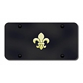 Automotive Gold License Plate - Fleur-De-Lis Stainless Steel - FDLGB