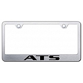 Automotive Gold License Plate Frame - Silver Stainless Steel - LFATSCES