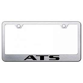 Automotive Gold License Plate Frame - Silver Stainless Steel - LFATSCES