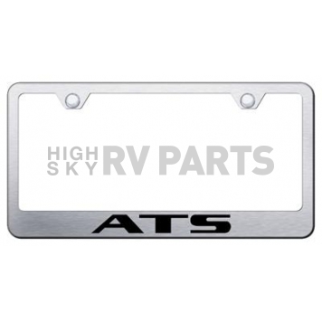 Automotive Gold License Plate Frame - Silver Stainless Steel - LFATSCES