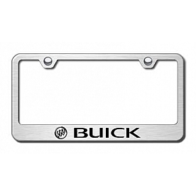 Automotive Gold License Plate Frame - Silver Stainless Steel - LFBUIES