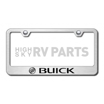 Automotive Gold License Plate Frame - Silver Stainless Steel - LFBUIES