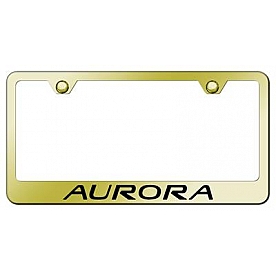 Automotive Gold License Plate Frame - Gold Stainless Steel - LFAUREG
