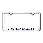Automotive Gold License Plate Frame - Silver Stainless Steel - LFAVEEC