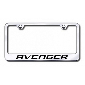 Automotive Gold License Plate Frame - Silver Stainless Steel - LFAVEEC