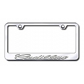 Automotive Gold License Plate Frame - Silver Stainless Steel - LFCADCC
