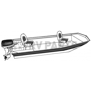 Carver Boat Cover Jon Style Boat Gray Polyester - 74201P10-2