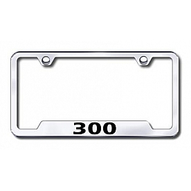 Automotive Gold License Plate Frame - Silver Stainless Steel - GF300EC