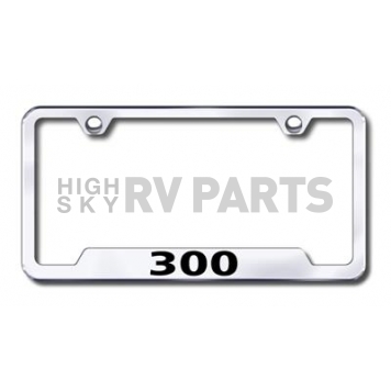 Automotive Gold License Plate Frame - Silver Stainless Steel - GF300EC