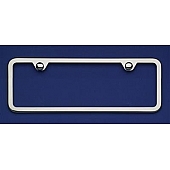 Automotive Gold License Plate Frame - Silver Stainless Steel - LF451CM