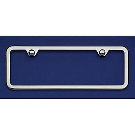 Automotive Gold License Plate Frame - Silver Stainless Steel - LF451CM