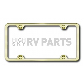 Automotive Gold License Plate Frame - Gold Stainless Steel - LF451G