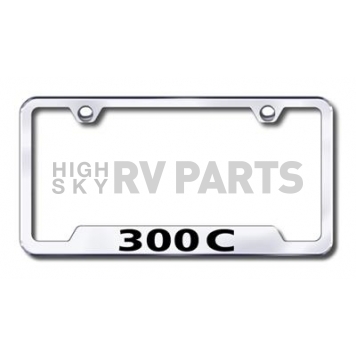 Automotive Gold License Plate Frame - Silver Stainless Steel - GF30CEC