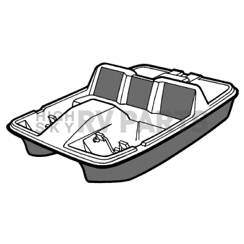 Carver Boat Cover Paddle Boat Gray Polyester - 74305P10-2
