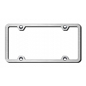 Automotive Gold License Plate Frame - Silver Stainless Steel - LF451S