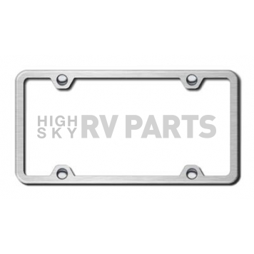 Automotive Gold License Plate Frame - Silver Stainless Steel - LF451S