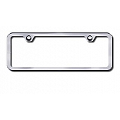 Automotive Gold License Plate Frame - Silver Stainless Steel - LF451SM