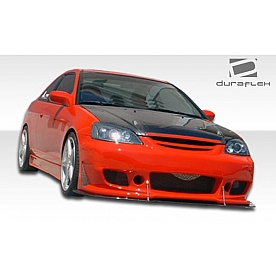 Extreme Dimensions Side Skirt - Primered Fiberglass Reinforced Plastic Black Set of 2 - 100228