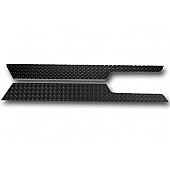 Warrior Products Rocker Panel Guard - Flat Aluminum Black Powder Coated Set Of 2 - 909UPC