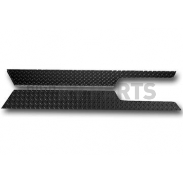Warrior Products Rocker Panel Guard - Flat Aluminum Black Powder Coated Set Of 2 - 909UPC