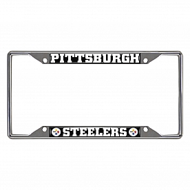 Fan Mat License Plate Frame - NFL Pittsburgh Steelers Logo Metal - 17212