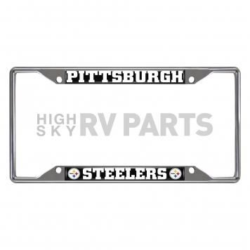 Fan Mat License Plate Frame - NFL Pittsburgh Steelers Logo Metal - 17212