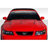 Extreme Dimensions Hood - Fiberglass Reinforced Plastic Black - Cobra - 112775
