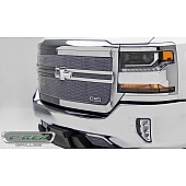 T-Rex Truck Products Grille Insert - Mesh Rectangular Polished Stainless Steel - 54133