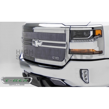 T-Rex Truck Products Grille Insert - Mesh Rectangular Polished Stainless Steel - 54133