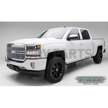 T-Rex Truck Products Grille Insert - Mesh Rectangular Polished Stainless Steel - 54133-1