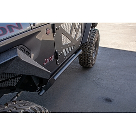 DV8 Offroad Rocker Panel Guard - Black Tube Powder Coated Steel Set Of 2 - SRJL23