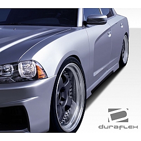 Extreme Dimensions Side Skirt - Primered Fiberglass Reinforced Plastic Black Set of 2 - 107655