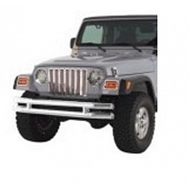 Smittybilt Bumper 1-Piece Design Stainless Steel Silver - JB44FNS
