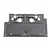 Omix-Ada License Plate Bracket - Black Steel Powder Coated - 1123302