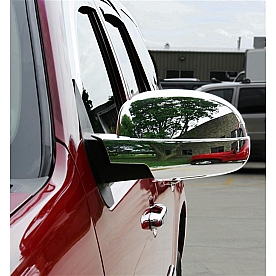 Putco Exterior Mirror Cover Driver And Passenger Side Silver ABS Plastic Set Of 2 - 400130
