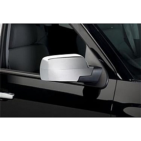 Putco Exterior Mirror Cover Driver And Passenger Side Silver ABS Plastic Set Of 2 - 400141