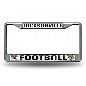 POWERDECAL License Plate Frame - Jacksonville Jaguars Football Name And Logo Zinc - FC0902