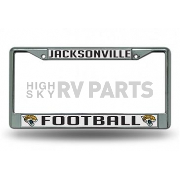 POWERDECAL License Plate Frame - Jacksonville Jaguars Football Name And Logo Zinc - FC0902