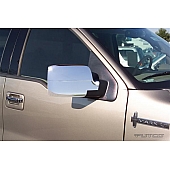 Putco Exterior Mirror Cover Driver And Passenger Side Silver ABS Plastic Set Of 2 - 401113