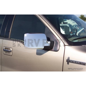 Putco Exterior Mirror Cover Driver And Passenger Side Silver ABS Plastic Set Of 2 - 401113