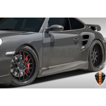 Extreme Dimensions Side Skirt - Primered Fiberglass Reinforced Plastic Black Set of 2 - 107837