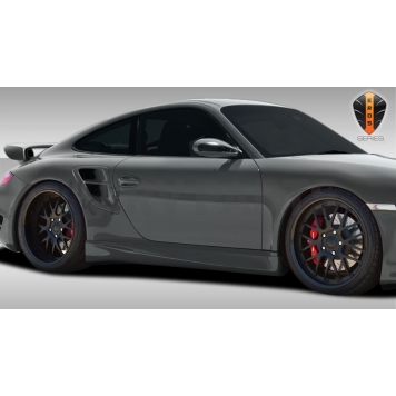 Extreme Dimensions Side Skirt - Primered Fiberglass Reinforced Plastic Black Set of 2 - 107837-1