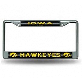 POWERDECAL License Plate Frame - Iowa Hawkeyes Name Zinc - FC250104