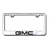 Automotive Gold License Plate Frame - Silver Stainless Steel - LFGMCEC