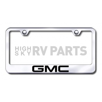 Automotive Gold License Plate Frame - Silver Stainless Steel - LFGMCEC