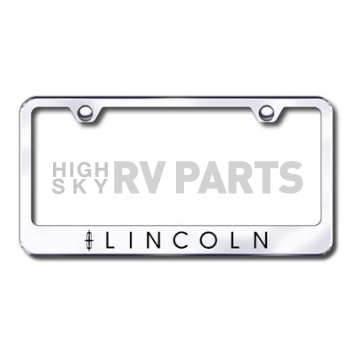 Automotive Gold License Plate Frame - Silver Stainless Steel - LFLINEC