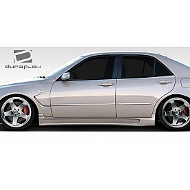 Extreme Dimensions Side Skirt - Primered Fiberglass Reinforced Plastic Black Set of 2 - 107769