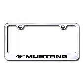Automotive Gold License Plate Frame - Silver Stainless Steel - LFMUSEC