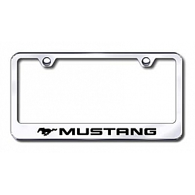 Automotive Gold License Plate Frame - Silver Stainless Steel - LFMUSEC